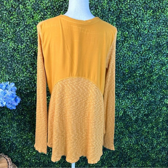 Anthropologie left of center dara knit mustard pull over long sleeve - Picture 6 of 11